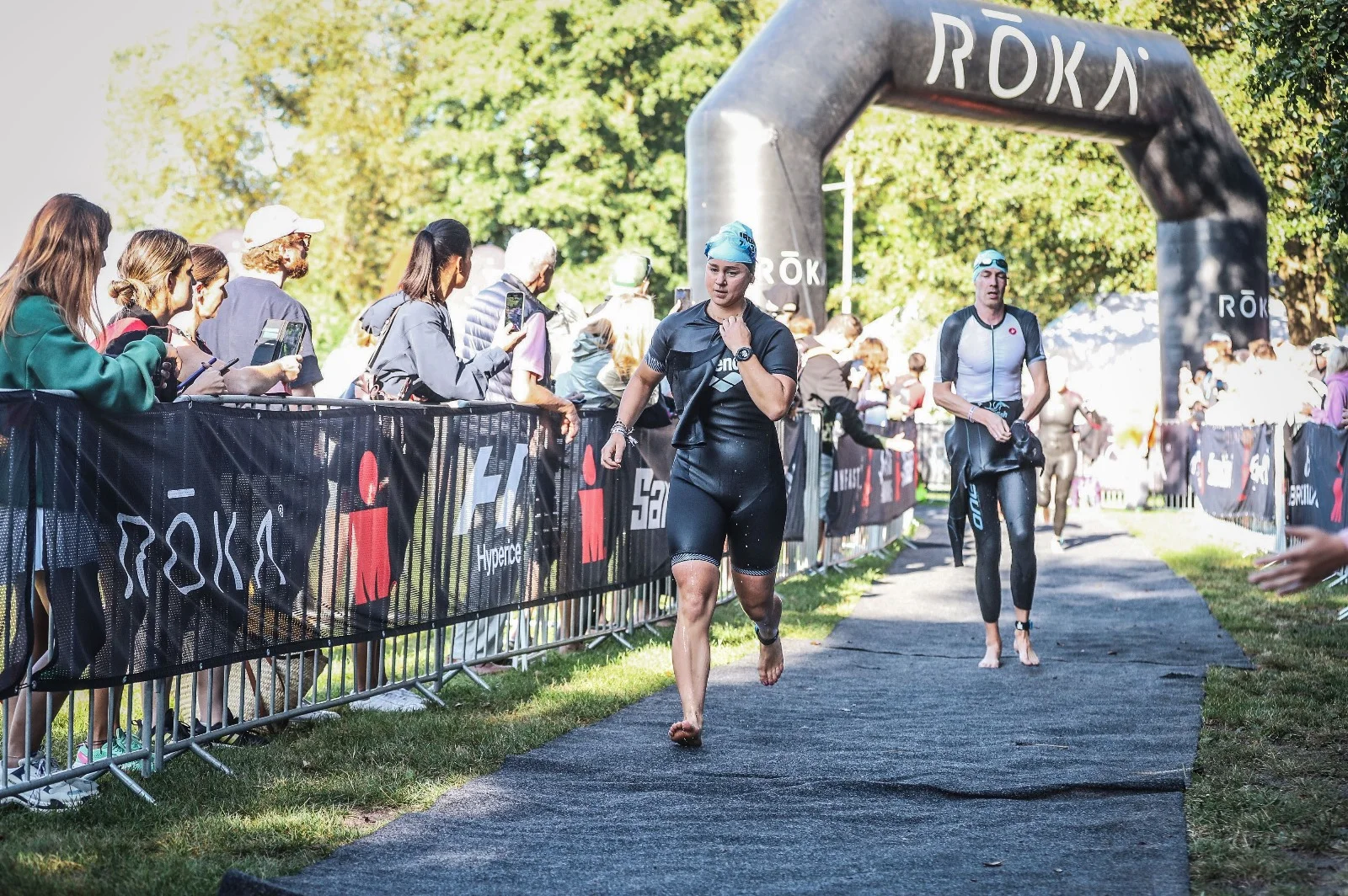 Trudy tijdens een triathlon